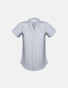 Womens Madison Short Sleeve Shirt Silver