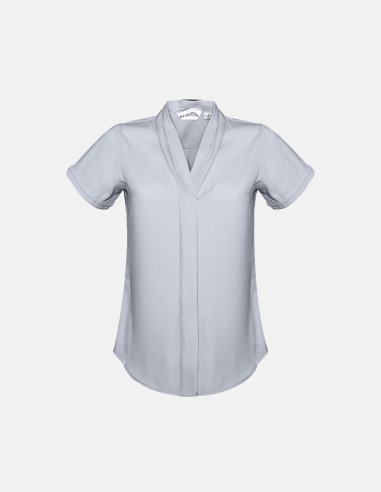 Womens Madison Short Sleeve Shirt Silver