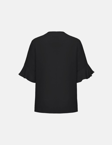 Womens Aria Fluted Sleeve Blouse