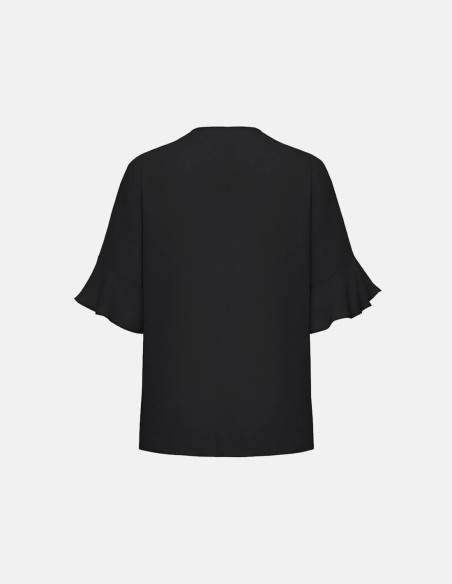 Womens Aria Fluted Sleeve Blouse